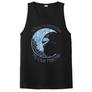 Hello Darkness My Old Friend Funny Cat Moon PosiCharge Competitor Tank