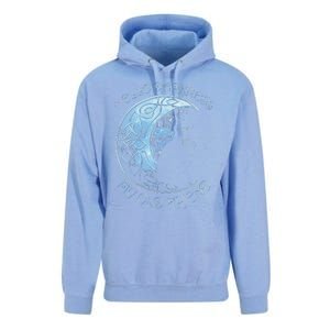 Hello Darkness My Old Friend Funny Cat Moon Unisex Surf Hoodie