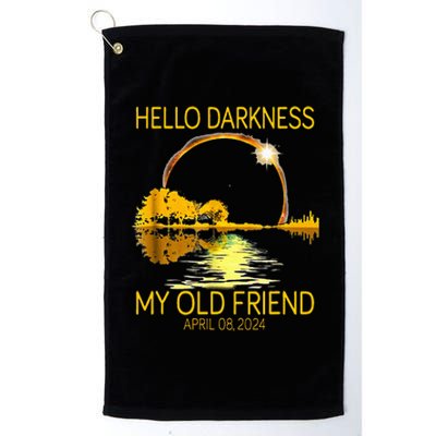 Hello Darkness My Old Friend Funny Skeleton Solar Eclipse Platinum Collection Golf Towel