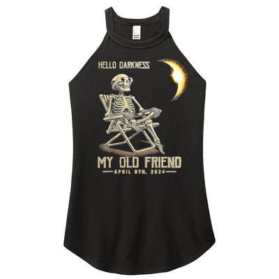 Hello Darkness My Old Friend Solar Eclipse April 08 2024 Women’s Perfect Tri Rocker Tank