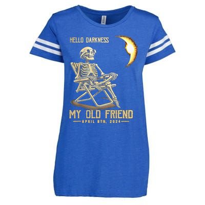 Hello Darkness My Old Friend Solar Eclipse April 08 2024 Enza Ladies Jersey Football T-Shirt