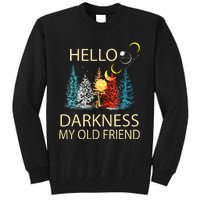 Hello Darkness My Old Friend Solar Eclipse April 08 2024 Tall Sweatshirt