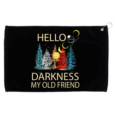 Hello Darkness My Old Friend Solar Eclipse April 08 2024 Grommeted Golf Towel