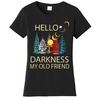 Hello Darkness My Old Friend Solar Eclipse April 08 2024 Women's T-Shirt