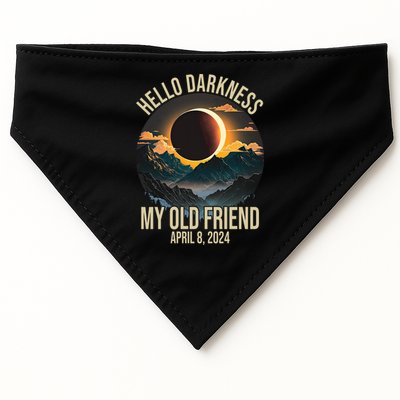 Hello Darkness My Old Friend Solar Eclipse April 08 2024 USA-Made Doggie Bandana