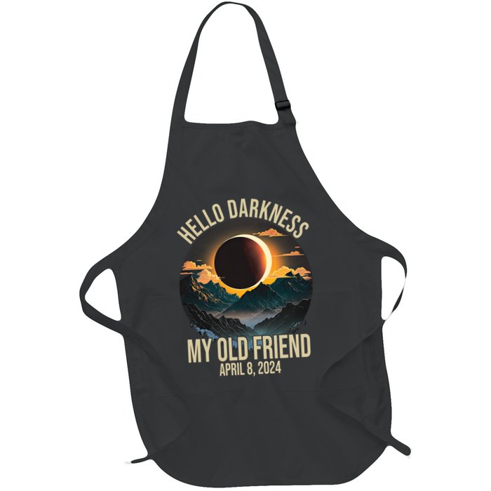 Hello Darkness My Old Friend Solar Eclipse April 08 2024 Apron