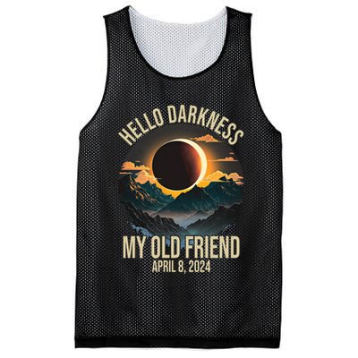 Hello Darkness My Old Friend Solar Eclipse April 08 2024 Mesh Reversible Basketball Jersey Tank