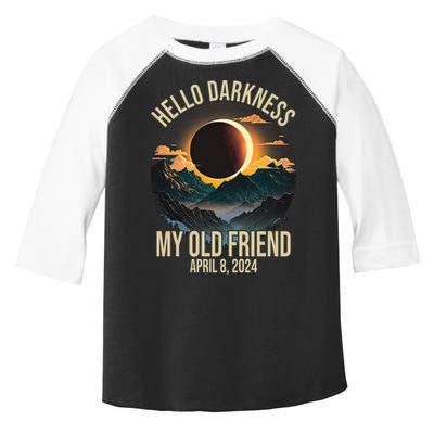 Hello Darkness My Old Friend Solar Eclipse April 08 2024 Toddler Fine Jersey T-Shirt