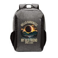 Hello Darkness My Old Friend Solar Eclipse April 08 2024 Vector Backpack