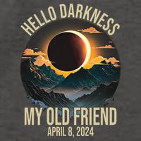 Hello Darkness My Old Friend Solar Eclipse April 08 2024 Vector Backpack