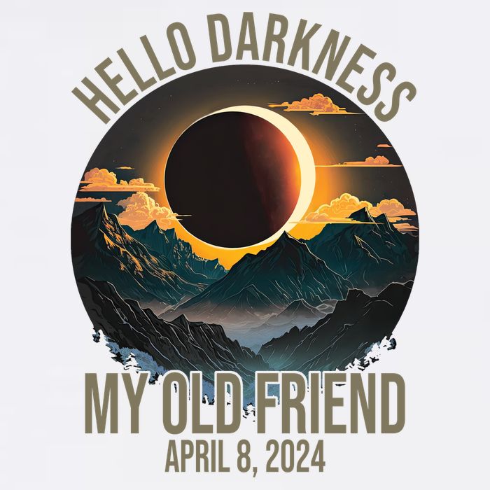 Hello Darkness My Old Friend Solar Eclipse April 08 2024 Garment-Dyed Sweatshirt