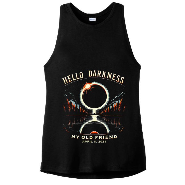 Hello Darkness My Old Friend Ladies PosiCharge Tri-Blend Wicking Tank