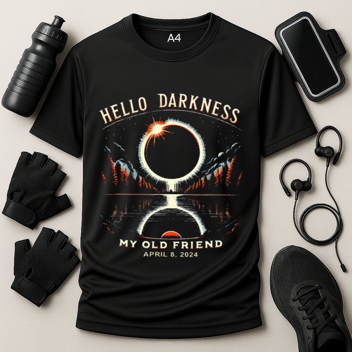 Hello Darkness My Old Friend Cooling Performance Crew T-Shirt