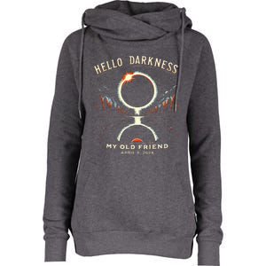 Hello Darkness My Old Friend Womens Funnel Neck Pullover Hood