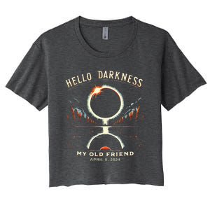 Hello Darkness My Old Friend Women's Crop Top Tee