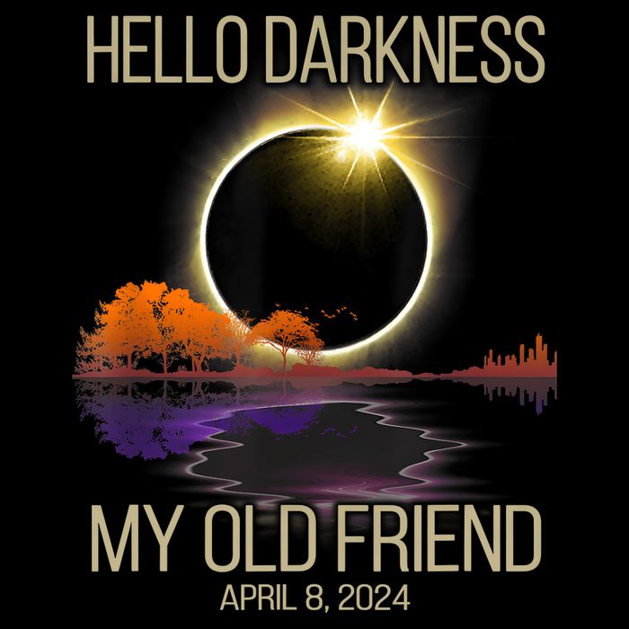 Hello Darkness My Old Friend Solar Eclipse April 08 2024 Daily Commute Backpack