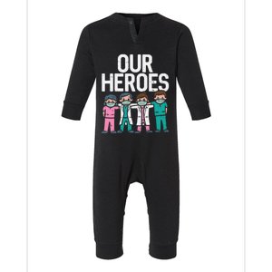 Hero Doctor Nurse Healthcare Frontline Essential Worker Gift Meaningful Gift Infant Fleece One Piece