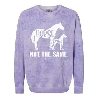 Horse Dane Not The Same Great Dane Funny Dog Lover Colorblast Crewneck Sweatshirt