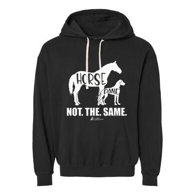 Horse Dane Not The Same Great Dane Funny Dog Lover Garment-Dyed Fleece Hoodie