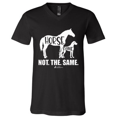 Horse Dane Not The Same Great Dane Funny Dog Lover V-Neck T-Shirt