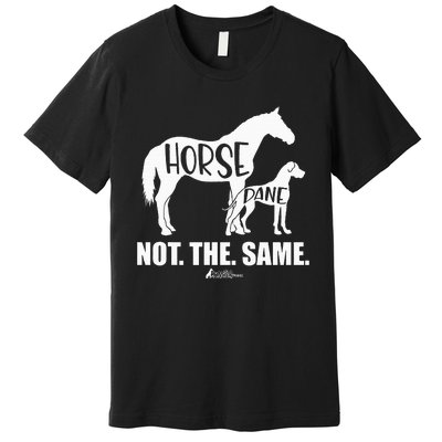 Horse Dane Not The Same Great Dane Funny Dog Lover Premium T-Shirt