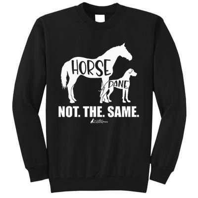 Horse Dane Not The Same Great Dane Funny Dog Lover Tall Sweatshirt