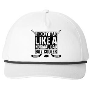 Hockey Dad Normal Dad But Cooler Fathers Day Daddy Husband Gift Snapback Five-Panel Rope Hat