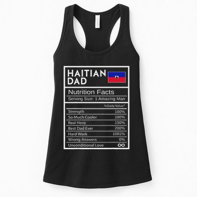 Haitian Dad Nutrition Facts National Pride Gift For Dad Womens Tank Top