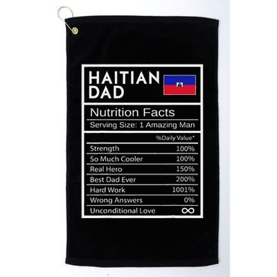 Haitian Dad Nutrition Facts National Pride Gift For Dad Golf Towel