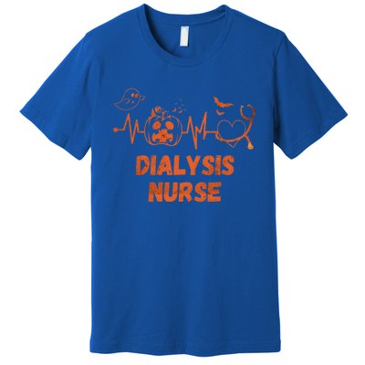 Halloween Dialysis Nurse Stethoscope Heartbeat Nursing Gift Premium T-Shirt