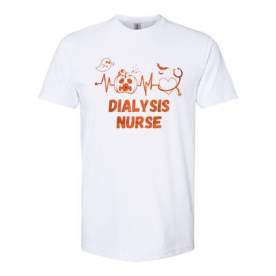 Halloween Dialysis Nurse Stethoscope Heartbeat Nursing Gift Softstyle CVC T-Shirt