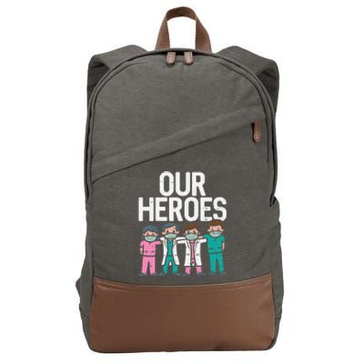 Hero Doctor Nurse Healthcare Frontline Essential Worker Gift Cool Gift Cotton Canvas Backpack