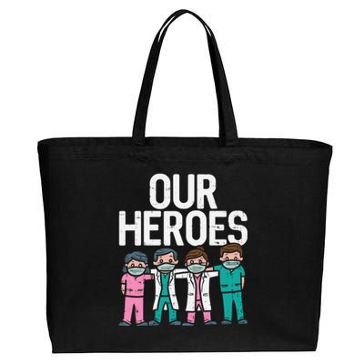 Hero Doctor Nurse Healthcare Frontline Essential Worker Gift Cool Gift Cotton Canvas Jumbo Tote