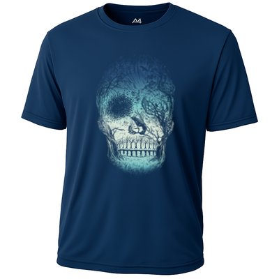 Halloween Dark Nature Forest Skull Performance Shirt