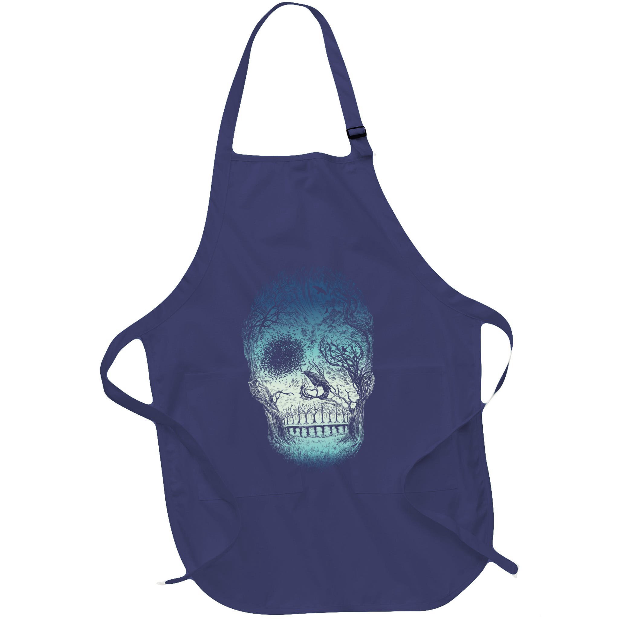 Halloween Dark Nature Forest Skull Apron