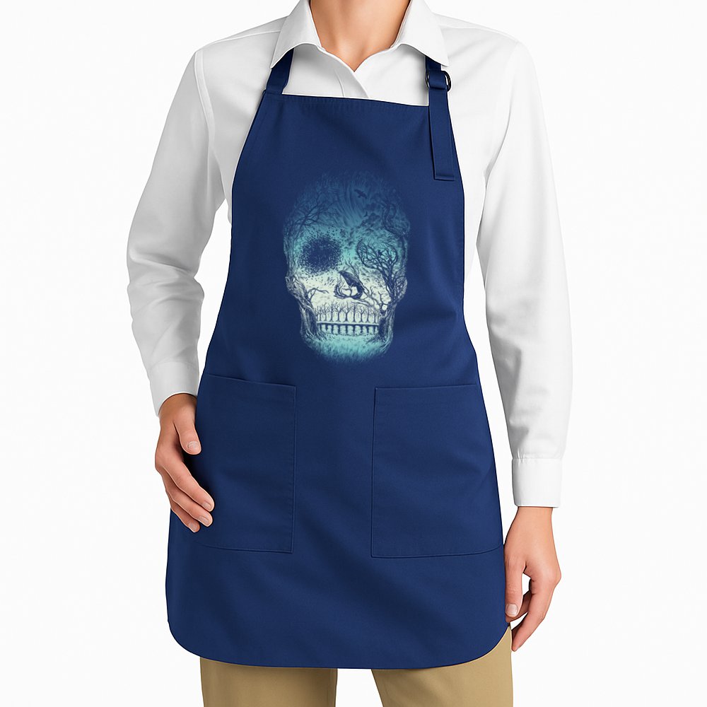 Halloween Dark Nature Forest Skull Apron