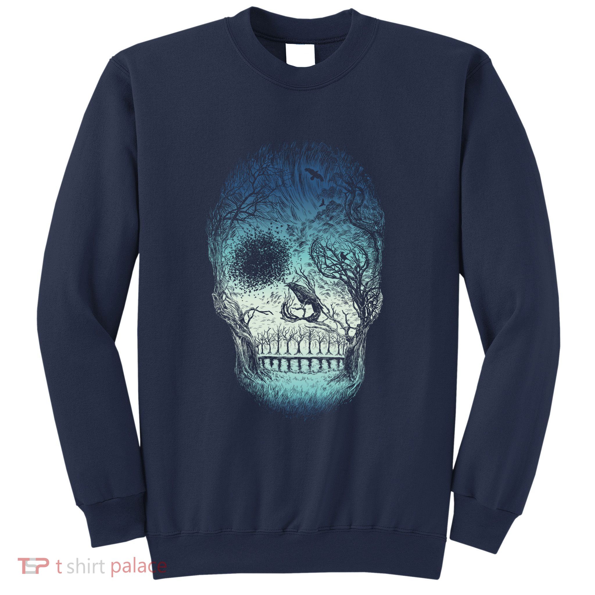 Halloween Dark Nature Forest Skull Sweatshirt
