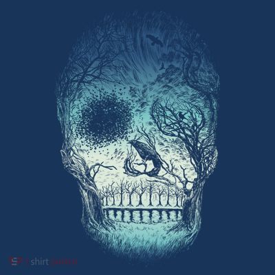 Halloween Dark Nature Forest Skull T-Shirt