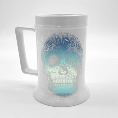 Halloween Dark Nature Forest Skull Beer Stein