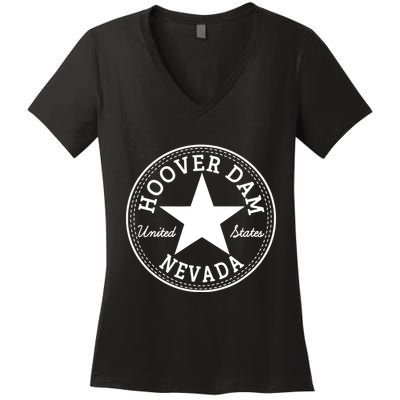 Hoover Dam Nevada Arizona Usa United States Of America Women's V-Neck T-Shirt
