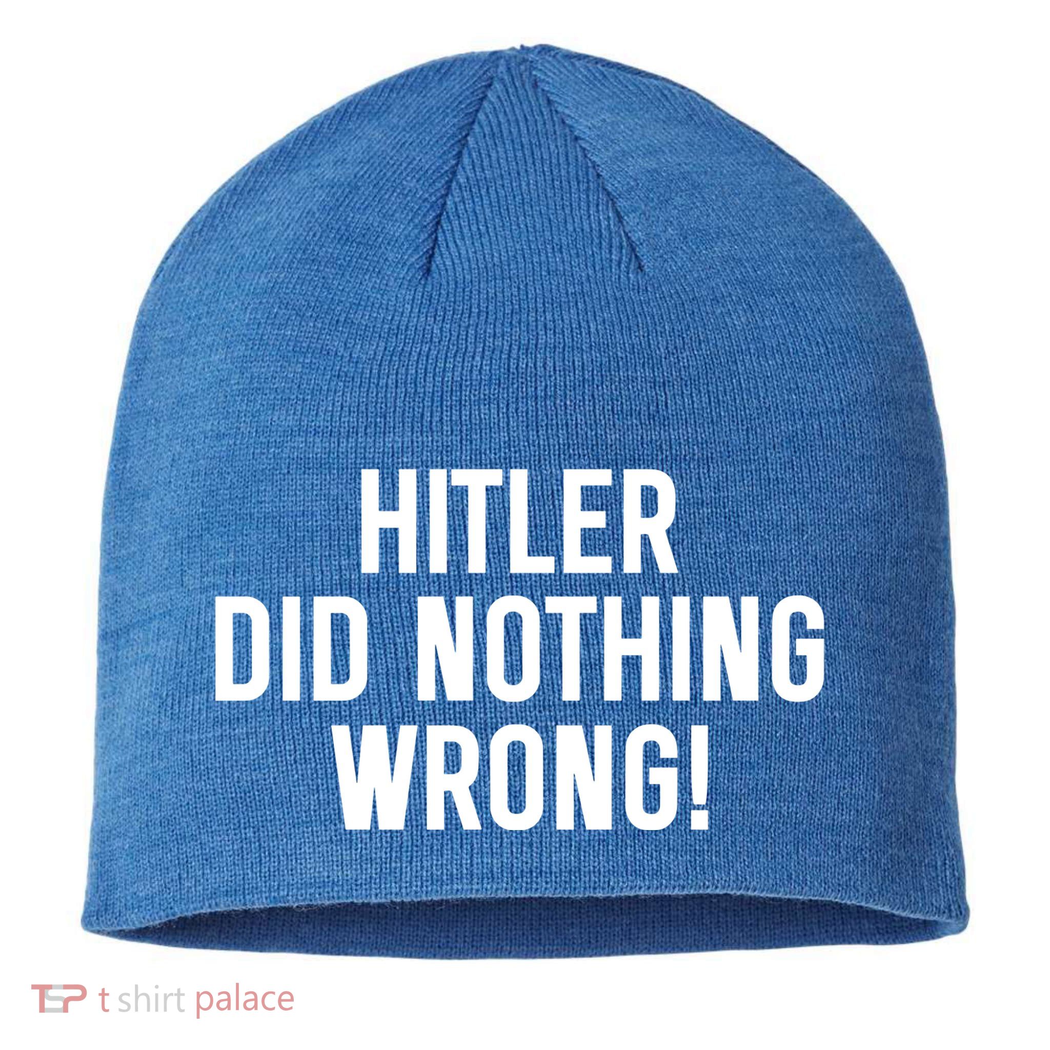 Hitler Did Nothing Wrong Sustainable Beanie