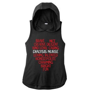 Heart Dialysis Nurse Gift Ladies PosiCharge Tri-Blend Wicking Draft Hoodie Tank