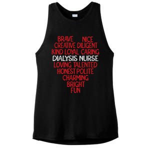 Heart Dialysis Nurse Gift Ladies PosiCharge Tri-Blend Wicking Tank