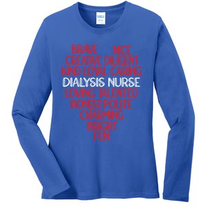 Heart Dialysis Nurse Gift Ladies Long Sleeve Shirt