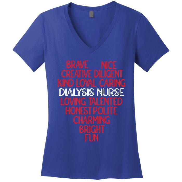 Heart Dialysis Nurse Gift Women's V-Neck T-Shirt