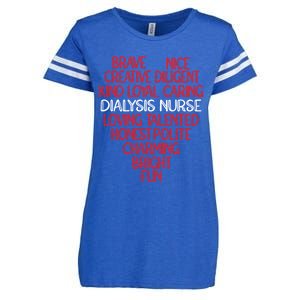 Heart Dialysis Nurse Gift Enza Ladies Jersey Football T-Shirt