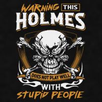Holmes Does Not Play Well With Stupid People Ladies PosiCharge Tri-Blend Wicking Tank