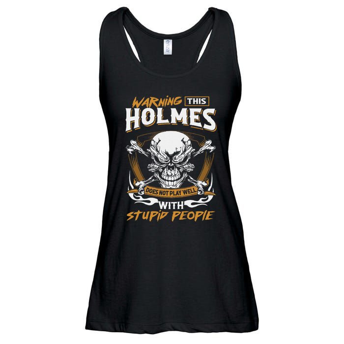 Holmes Does Not Play Well With Stupid People Ladies Essential Flowy Tank