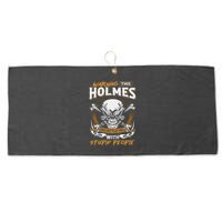 Holmes Does Not Play Well With Stupid People Large Microfiber Waffle Golf Towel