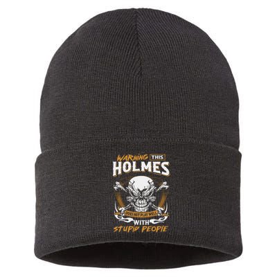 Holmes Does Not Play Well With Stupid People Sustainable Knit Beanie